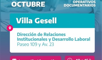 NUEVO OPERATIVO DE DOCUMENTACI�N GRATUITO EN VILLA GESELL